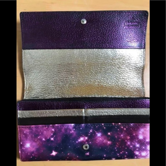 Vivienne Westwood galaxy stars long wallet universe pink and navy - Picture 2 of 7